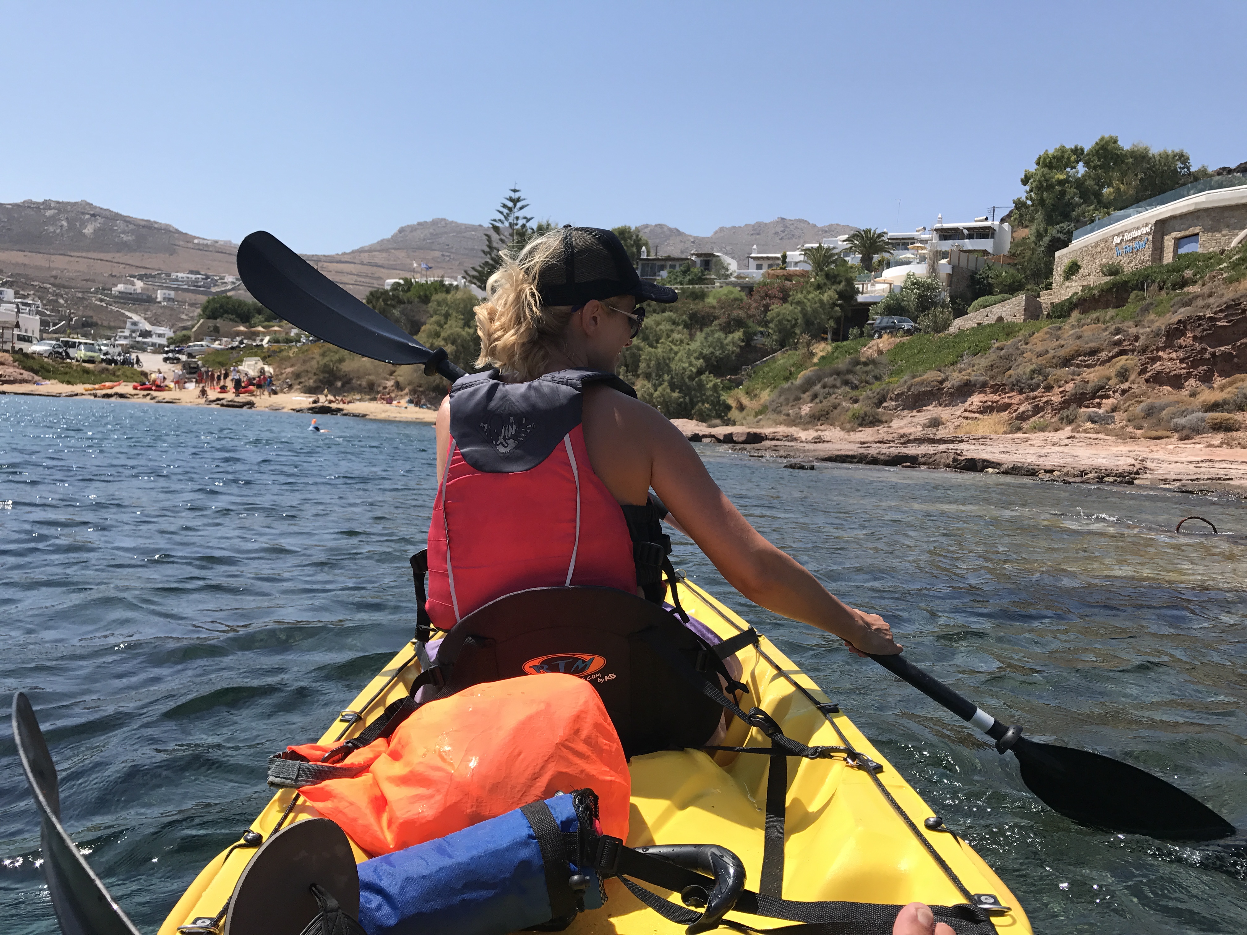 Mykonos Kayak Tours, Gabriela Simion in Action