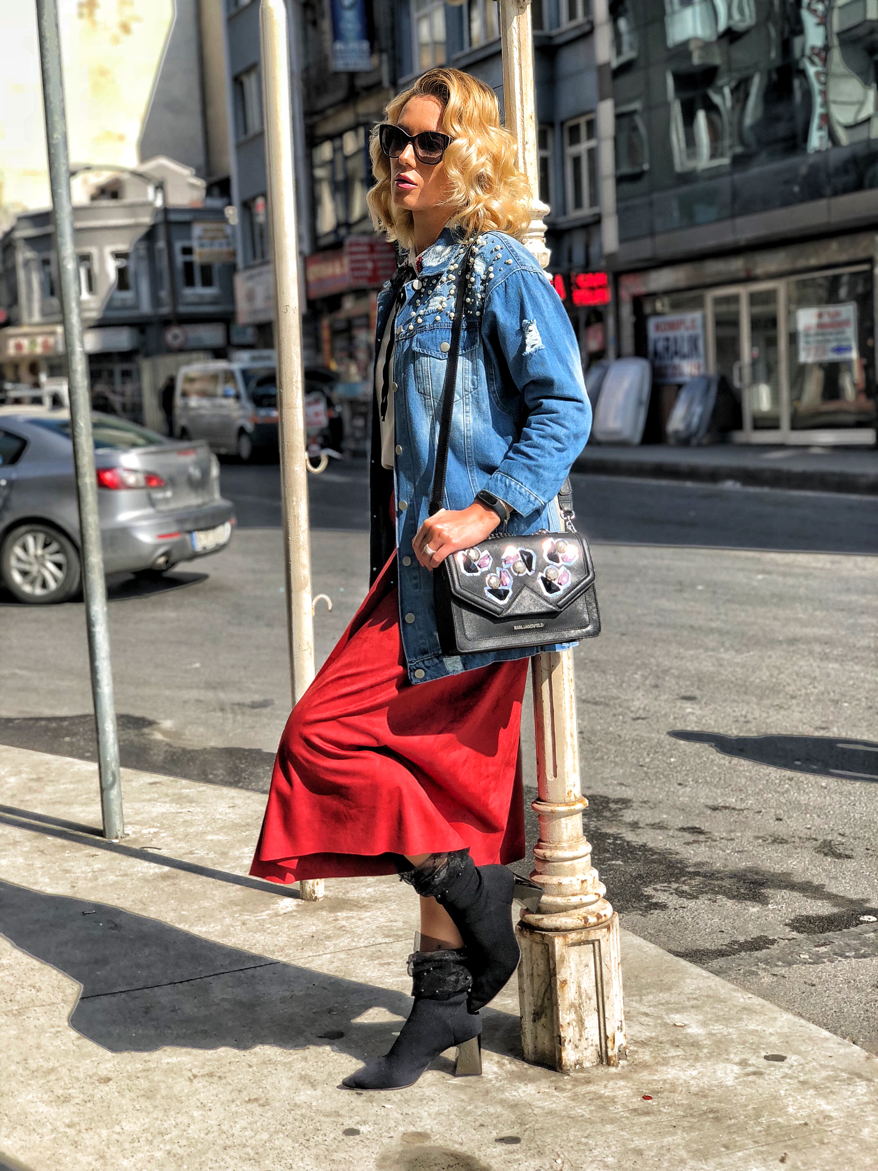 Jacheta denim si Camasa MAGASI